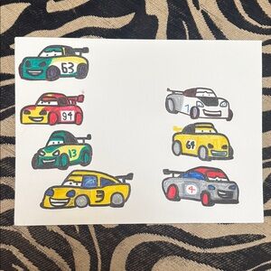 🏎️ 🖼️ 🎨 Race Cars Fan Art Canvas Hand-drawn